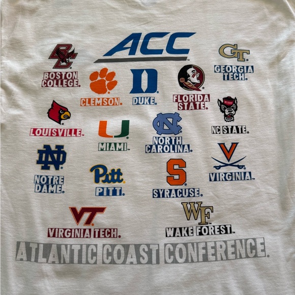 Champion White T-Shirt with Blue ACC Logo - Picture 1 of 7